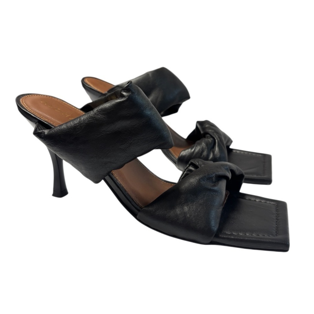 ALOHAS | black leather puffy strap heels | Size 40 | Made in Spain